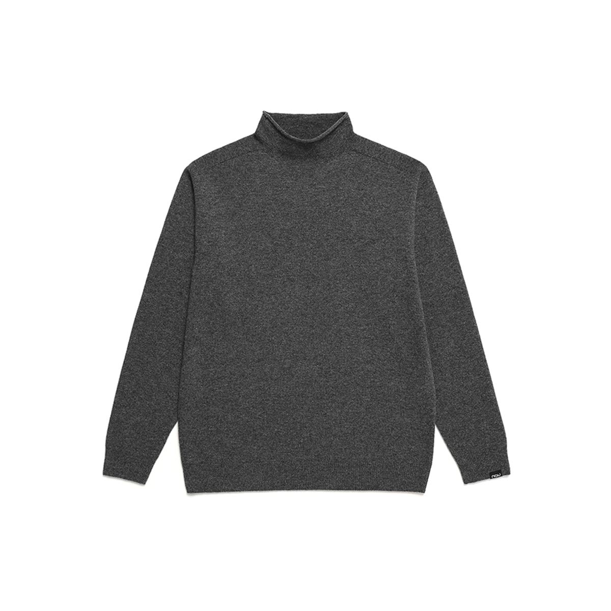 나우(nau) 홀가먼트 니트 터틀넥 Melange Charcoal