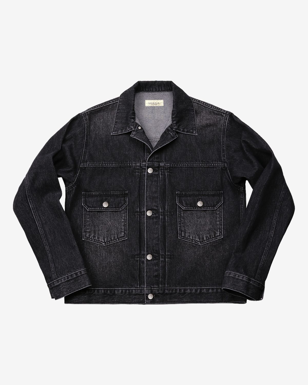 솔티(SORTIE) Cone denim Trucker Jacket (Black)