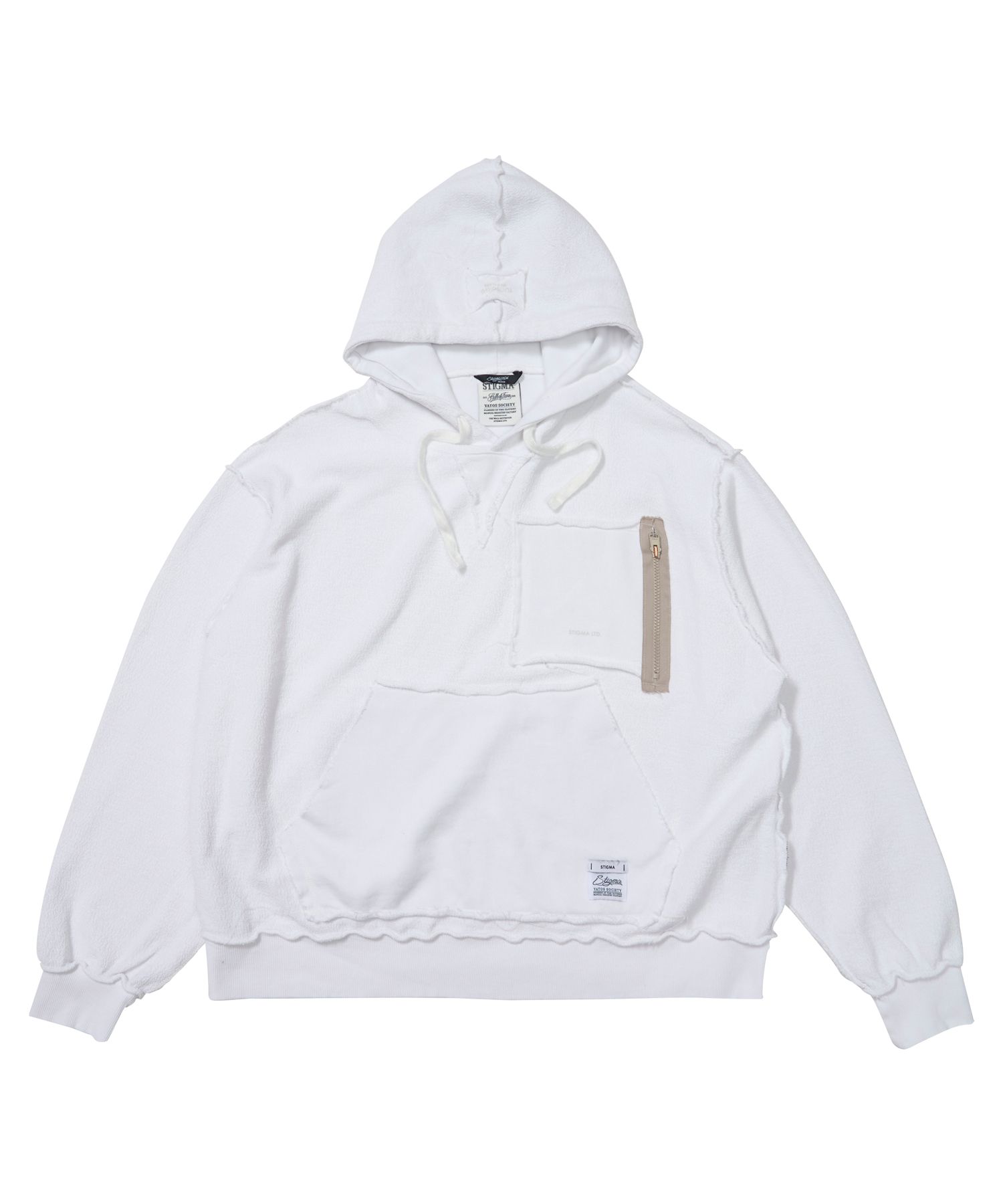 [ STIGMA ]★INSIDEOUT OVERSIZED BIO-WASHED HOODIE V2 MUSINSA | STIGMA INSIDEOUT OVERSIZED BIO-WASHED HOODIE V2 WHITE