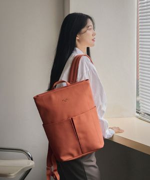 라인 캐주얼 백팩 - 브릭