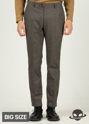 [빅사이즈]캐시필 테이퍼드 히든 밴딩 슬랙스 브라운