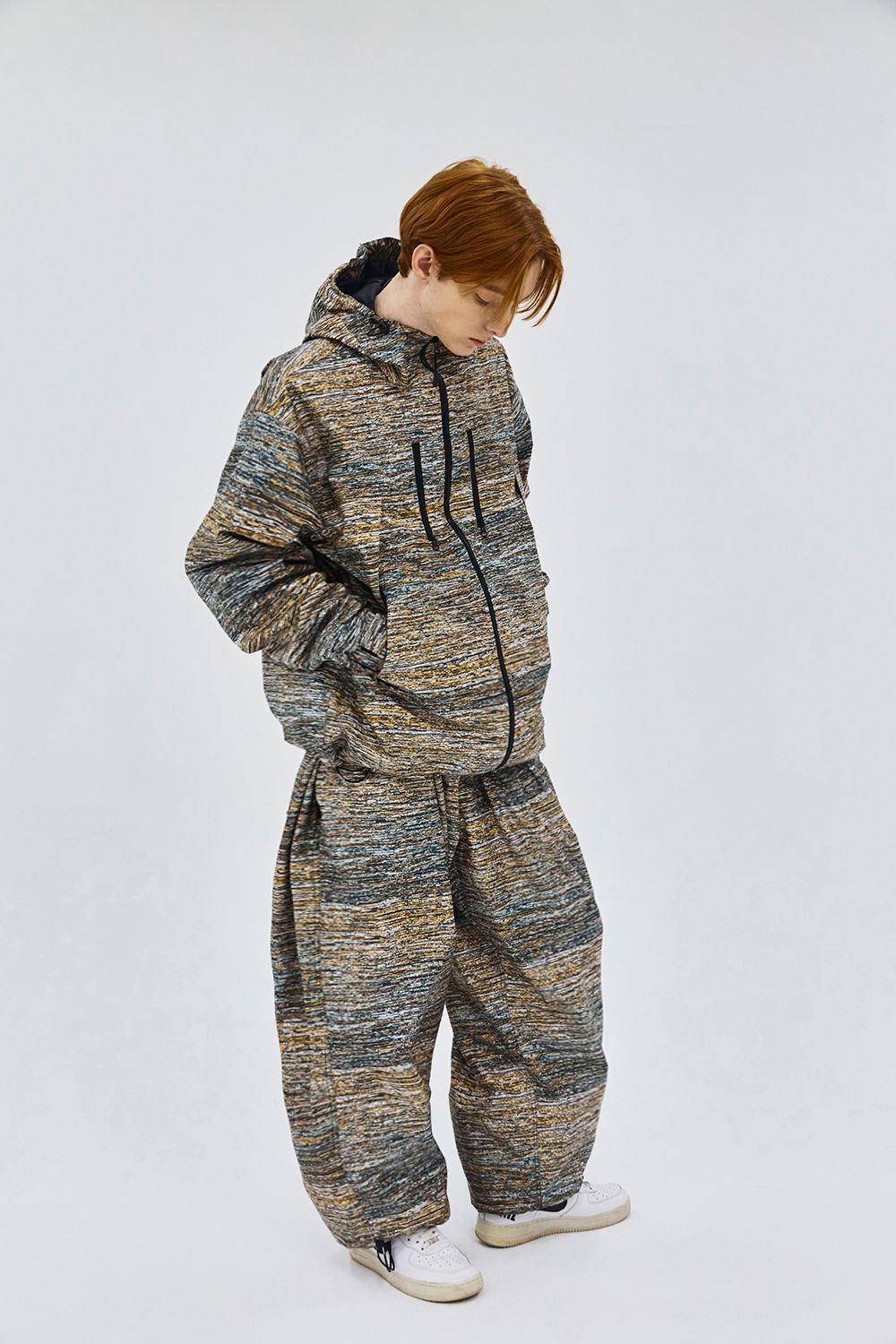 MUSINSA | BSRABBIT Drink Sexy Scratch Super Wide Pants Gold