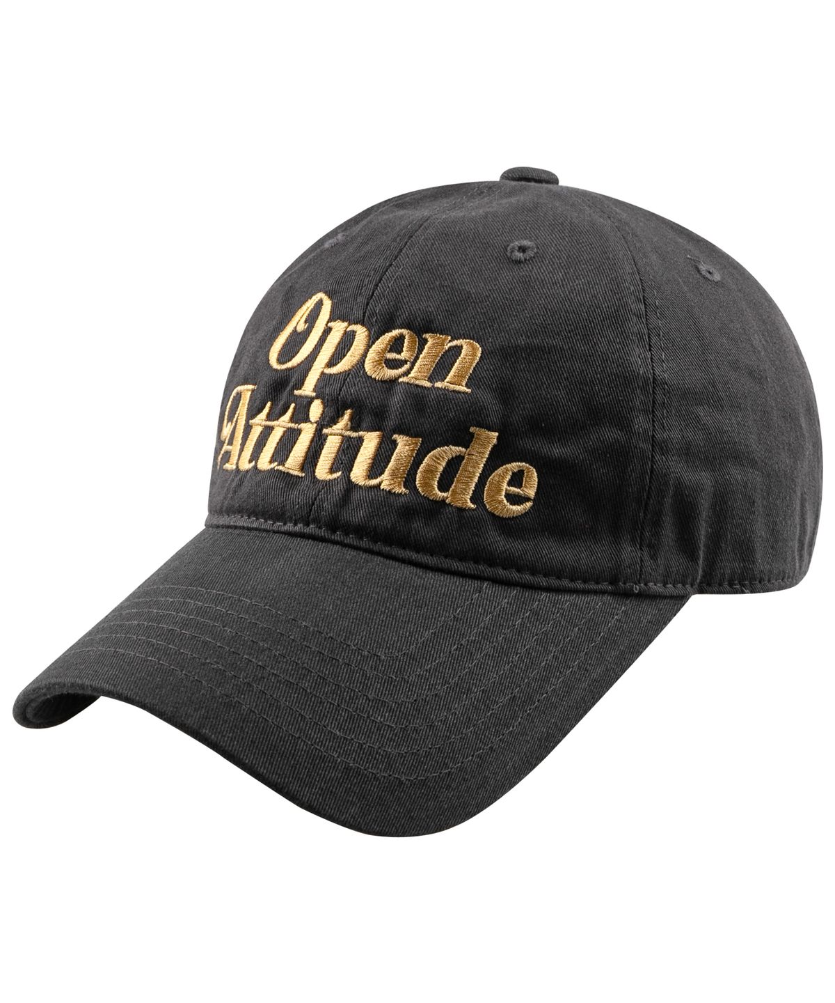 오픈 에티튜드(OPEN ATTITUDE) ATTITUDE LETTERING BALL CAP[CHARCOAL]