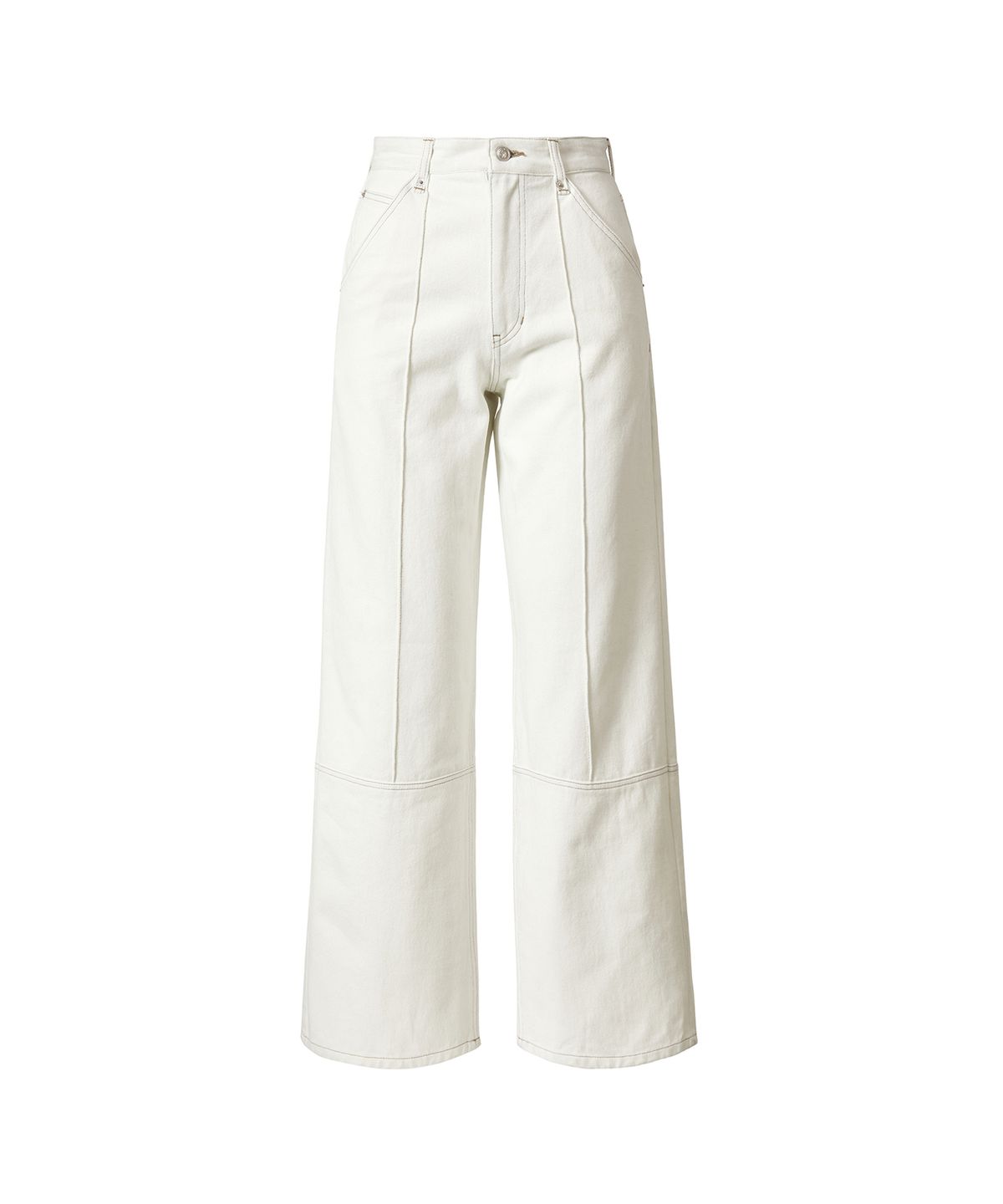 드레(DRAE) WIDE-LEG PANEL JEANS_WHITE