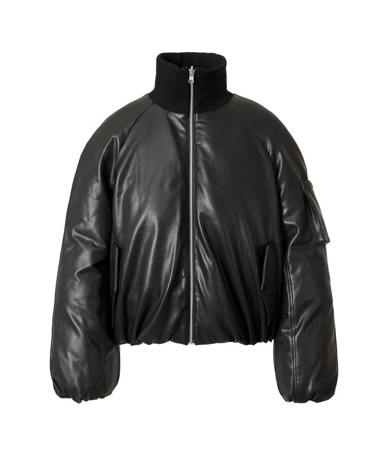 REVERSIBLE BOMBER DOWN JACKET_BLACK