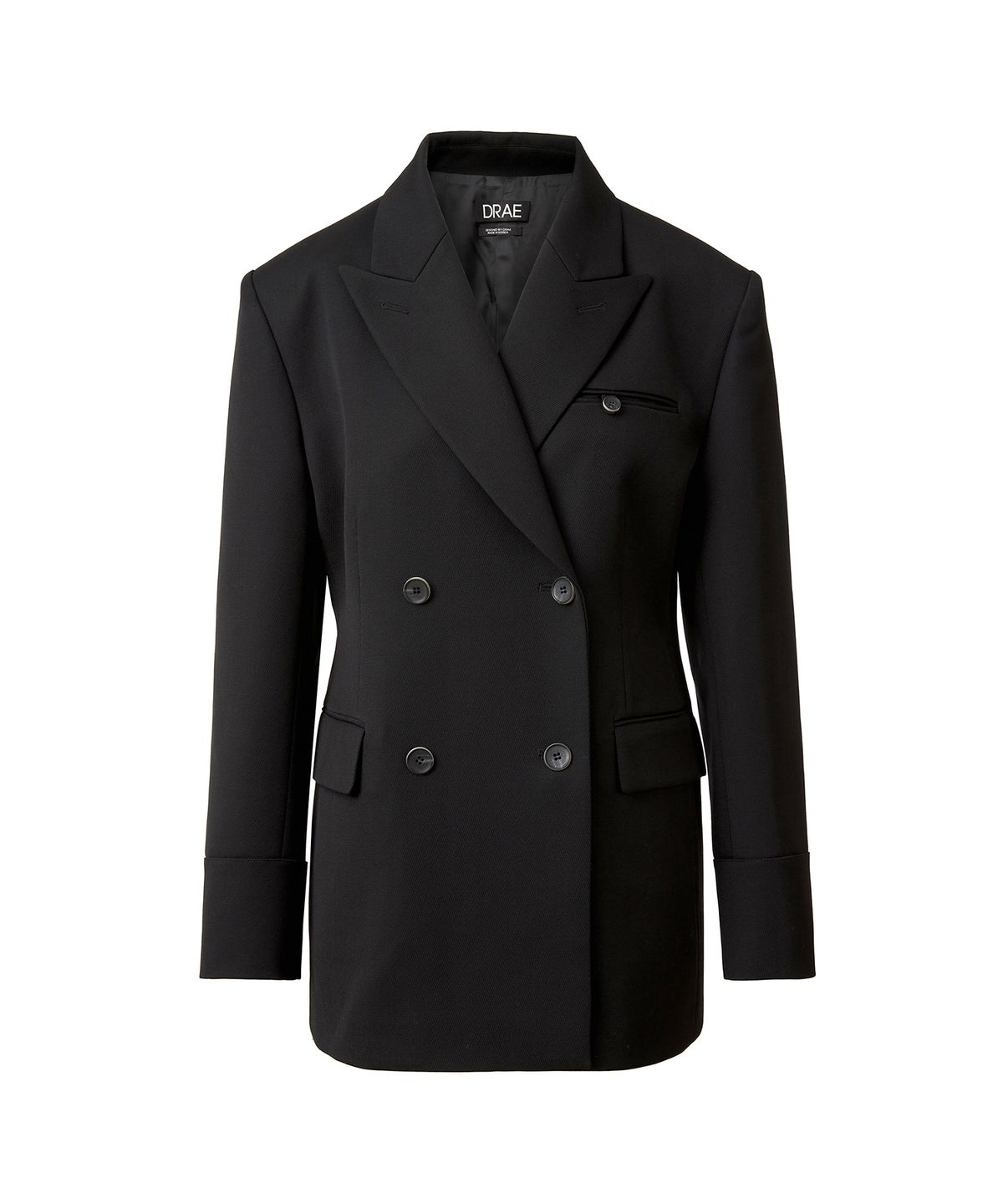 드레(DRAE) WHIP CORD DOUBLE-BREASTED JACKET_BLACK
