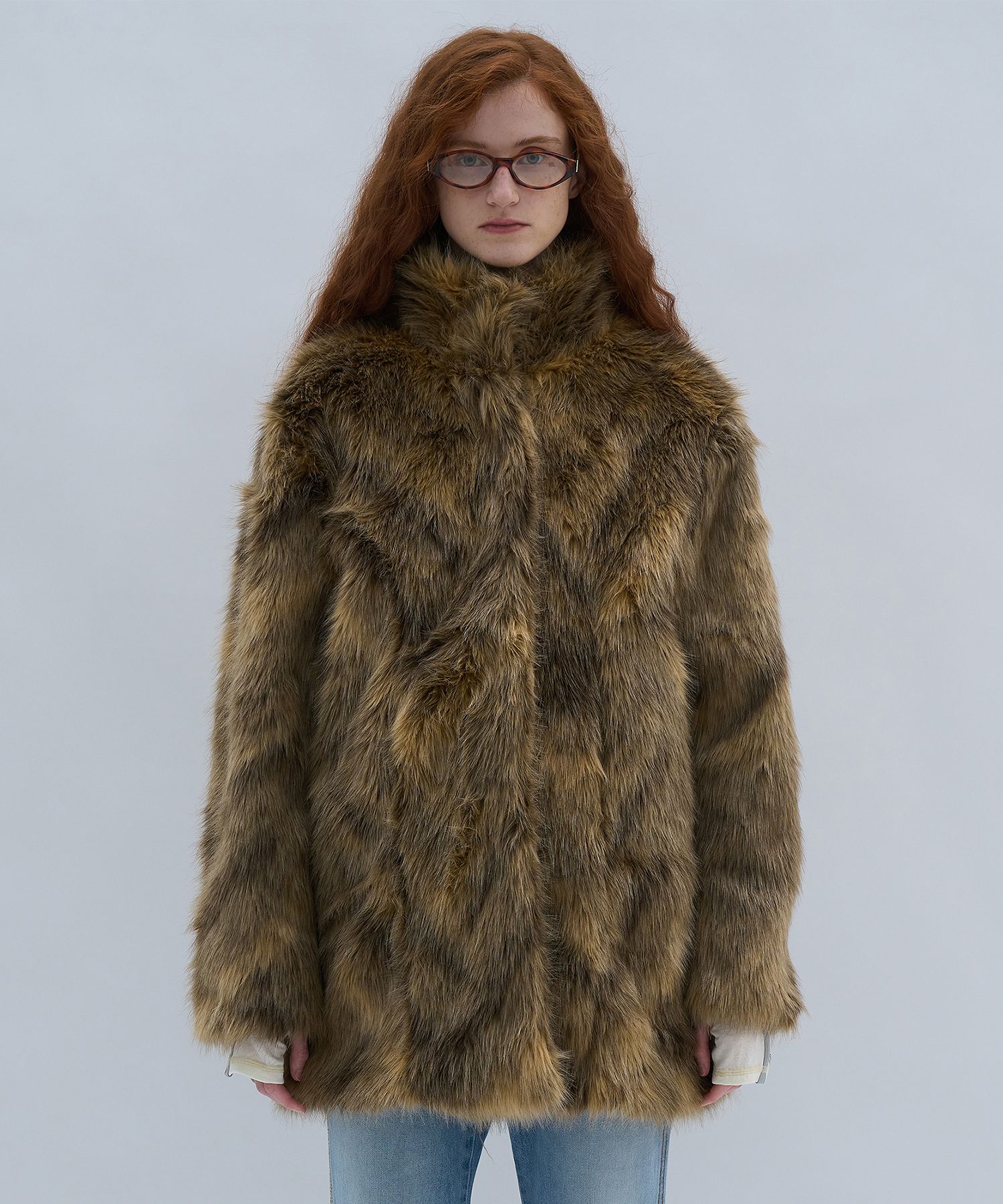 （値下げ不可）partimento women ファーコート MUSINSA公式 | PARTIMENTO WOMEN ヘアリー ハイネックファーコート_