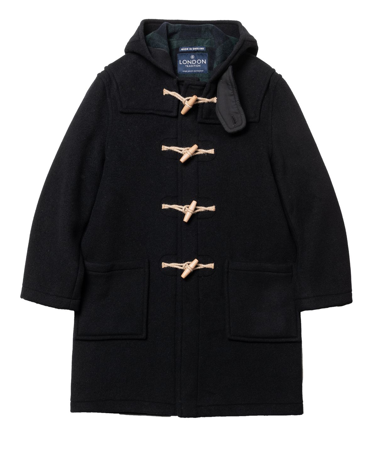 런던트레디션(LONDONTRADITION) Martin Mens Duffle Coat - Black BW A41