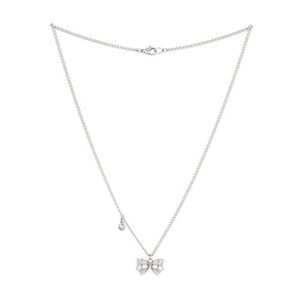 하트 포인트 리본 써지컬 스틸 체인목걸이 (J2302-AN148_SV)