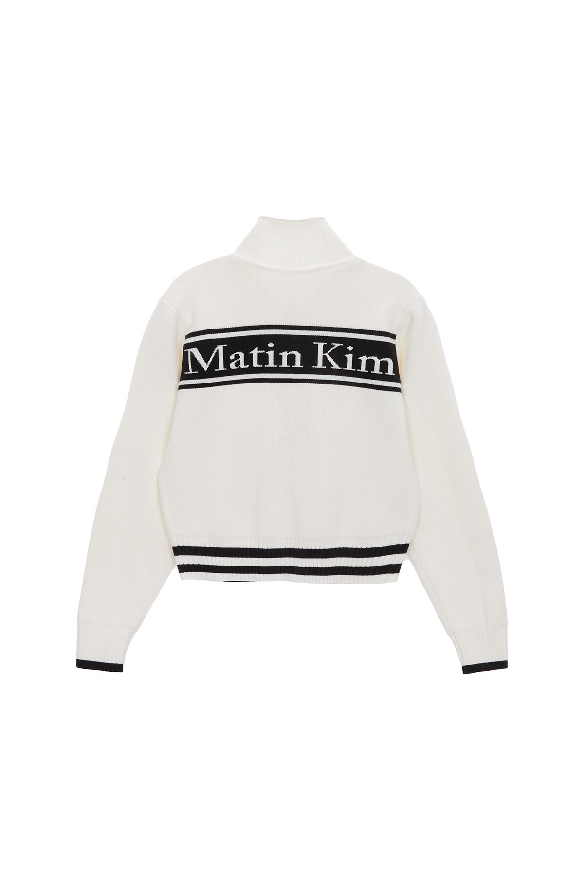 마뗑킴(MATIN KIM) SPELL POINT STRIPE KNIT CARDIGAN IN IVORY