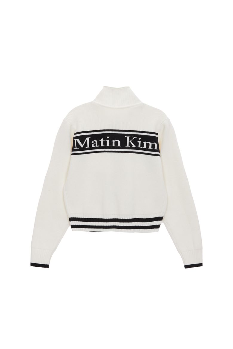 SPELL POINT STRIPE KNIT CARDIGAN IN IVORY