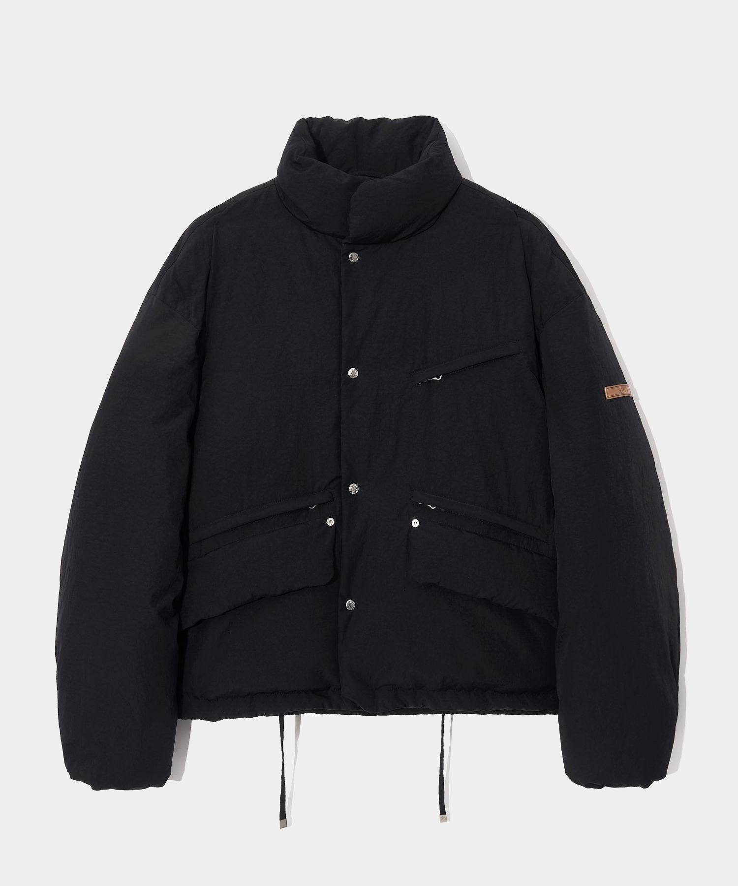 MUSINSA | SATUR Comfort duck down padded jumper organic black
