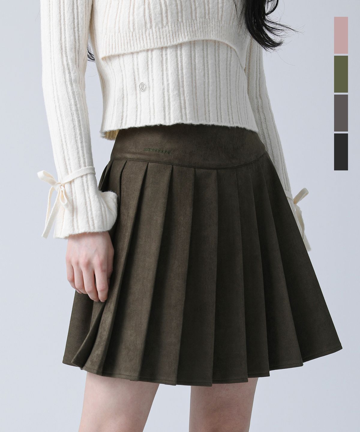 어반드레스(AVANDRESS) DAY Suede Pleats Skirt - 4COL