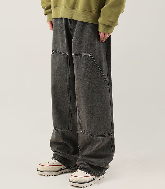 ☆AVANDRESS☆ Carpenter Loosefit denim pants 2COL AV41PT38 AVANDRESS] Carpenter Pocket Denim Pants-2COL☆男女共用