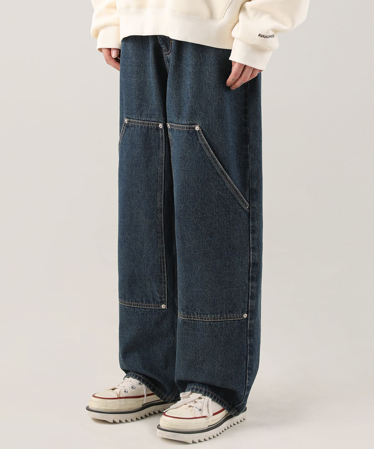 어반드레스(AVANDRESS) Carpenter Pocket Denim Pants BLUE