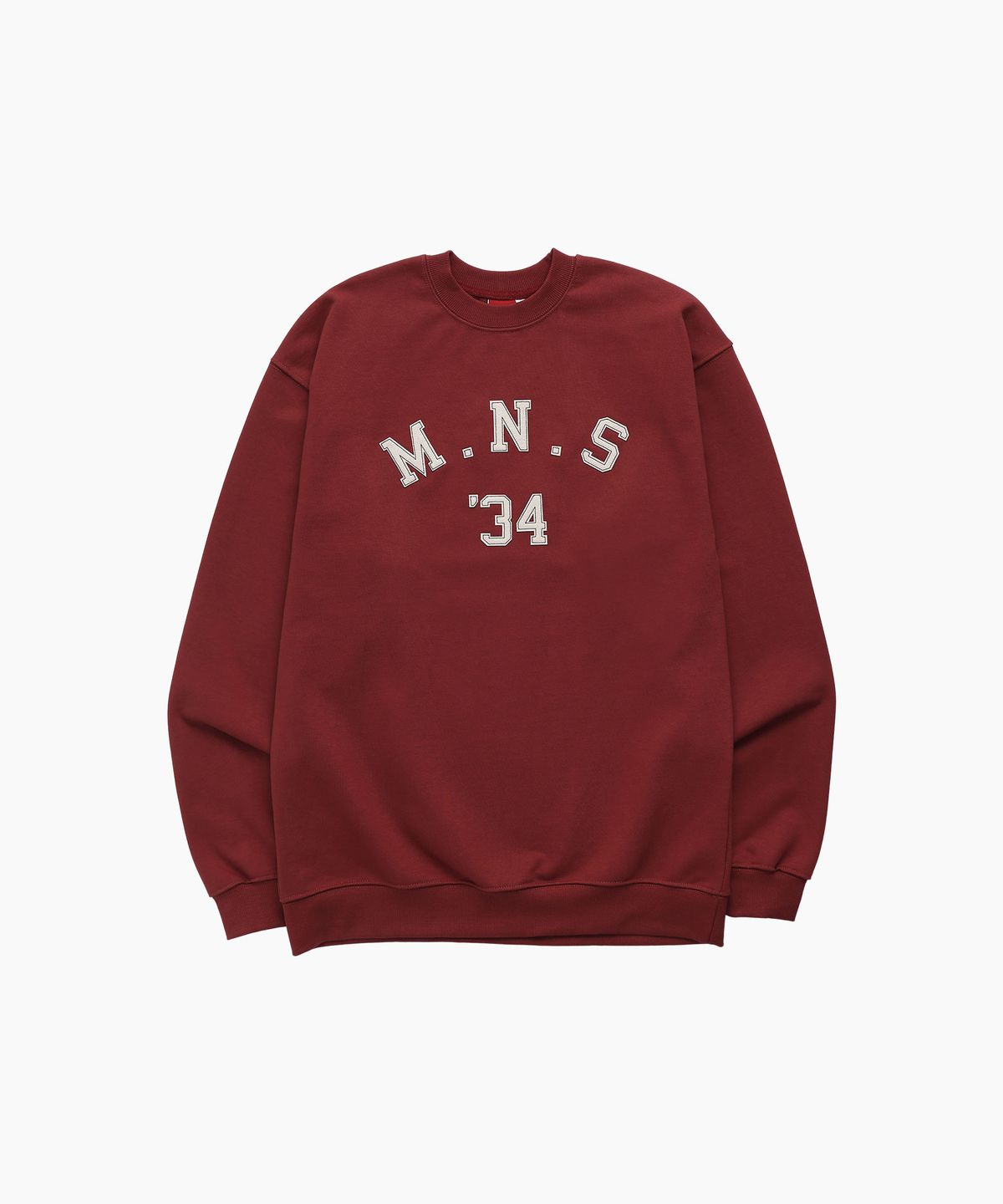 미나수(MENASOO) UNISEX MNS34 APPLIQUE SWEATSHIRT_RED