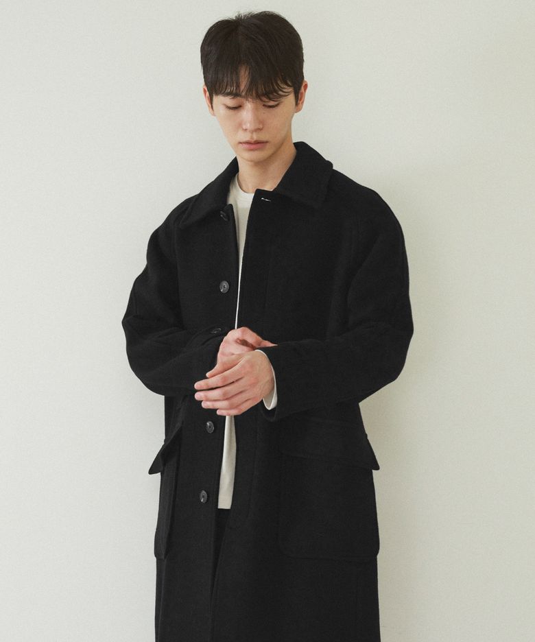 남성 발마칸 롱코트_ZD4CT010_BLK