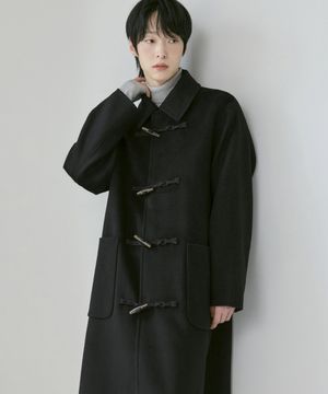 남녀공용 캐시미어 토글 더플 핸드메이드 코트 [블랙]_ZF4CT030