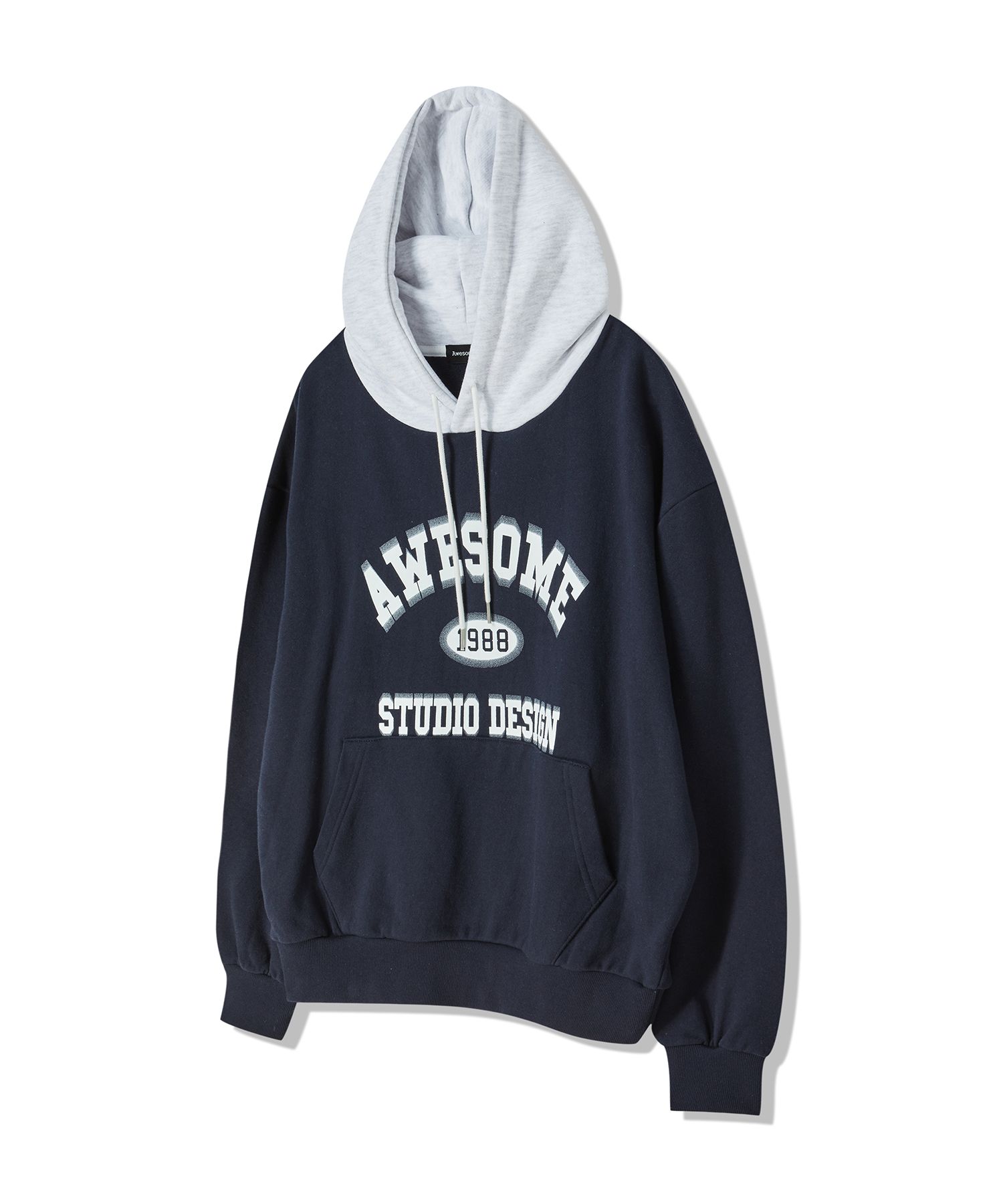 【商品名】　LOGO DESIGN SWEAT MUSINSA | AWESOME STUDIO Hood color scheme half-dot graphic