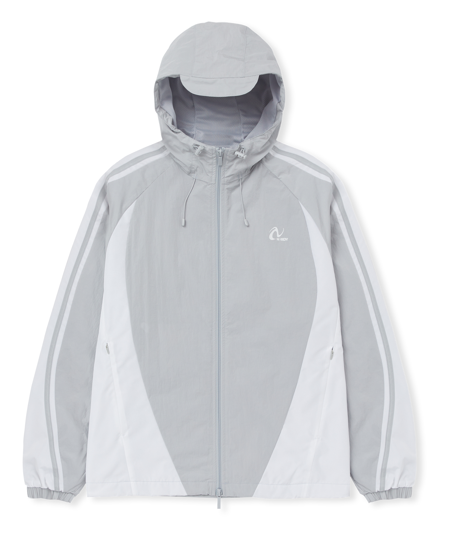 ☆NERDY☆ Curved Block Windbreaker Light Grey MUSINSA | NERDY Curved Block Windbreaker Light Grey
