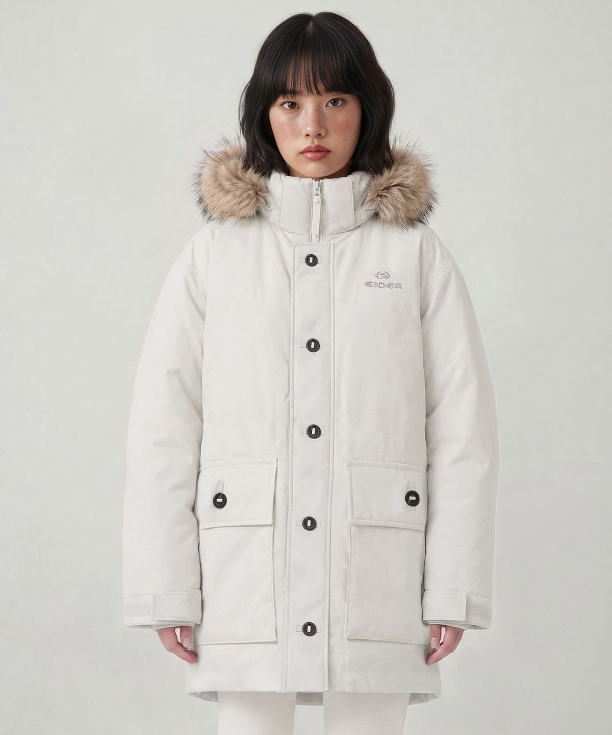 아이더(EIDER) FLOWER (플라워) UNI 헤리티지 다운 파카_Sand beige