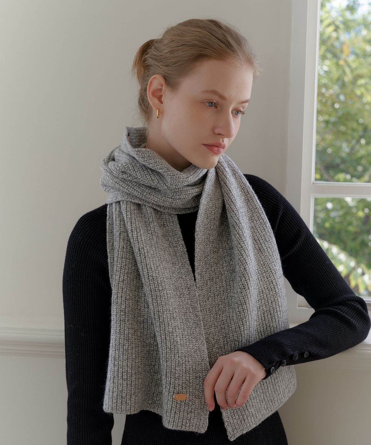 엽페(YUPPE) MIX WOOL KNIT MUFFLER (2 colors)