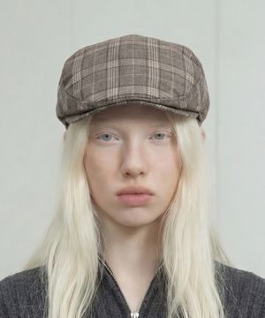 가을 체크패턴 베레모 DRIVE HUNTING / CHECK / BRUSH GREY