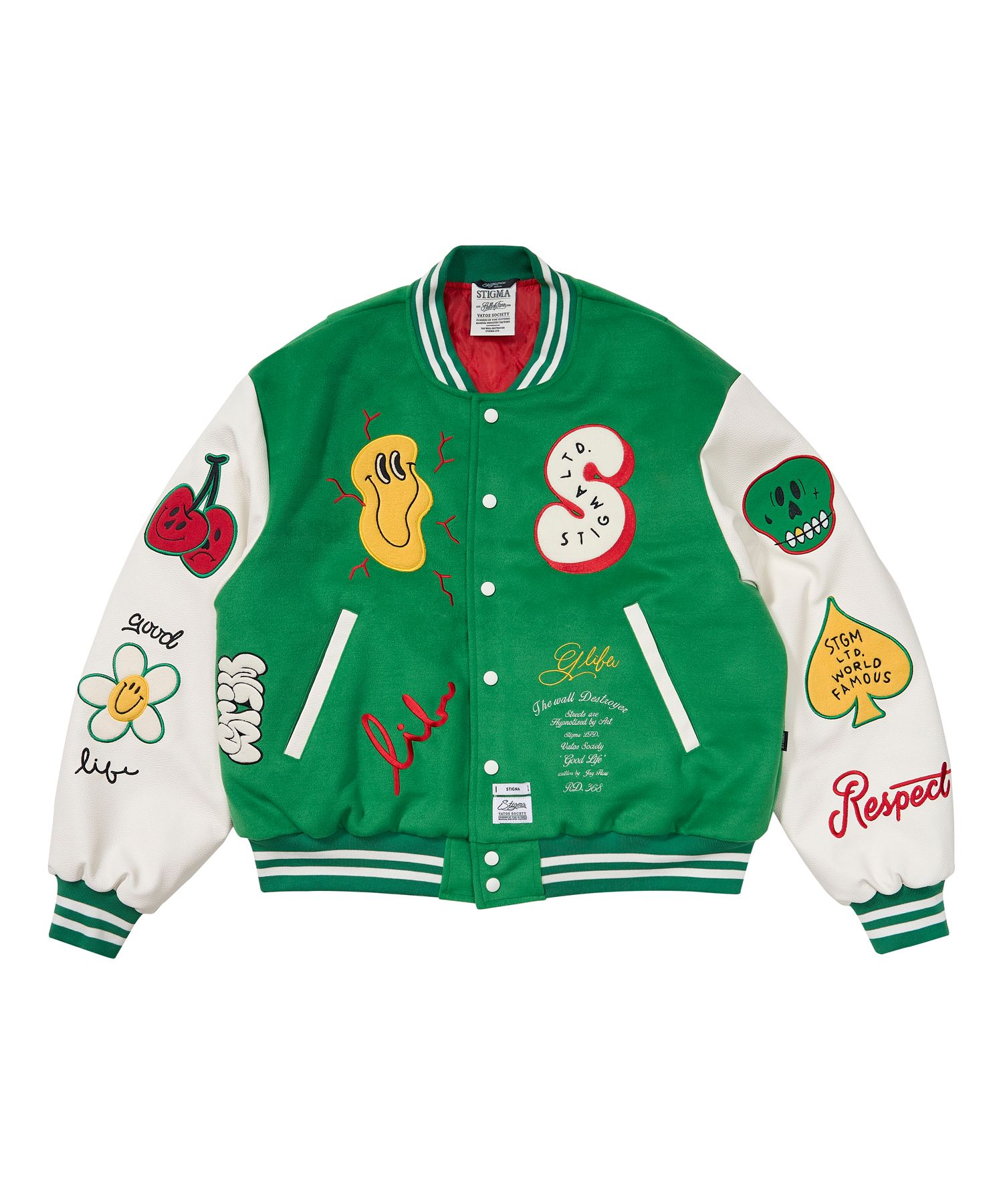 [ STIGMA ]★STGM OVERSIZED VARSITY JACKET MUSINSA | STIGMA STGM OVERSIZED VARSITY JACKET GREEN