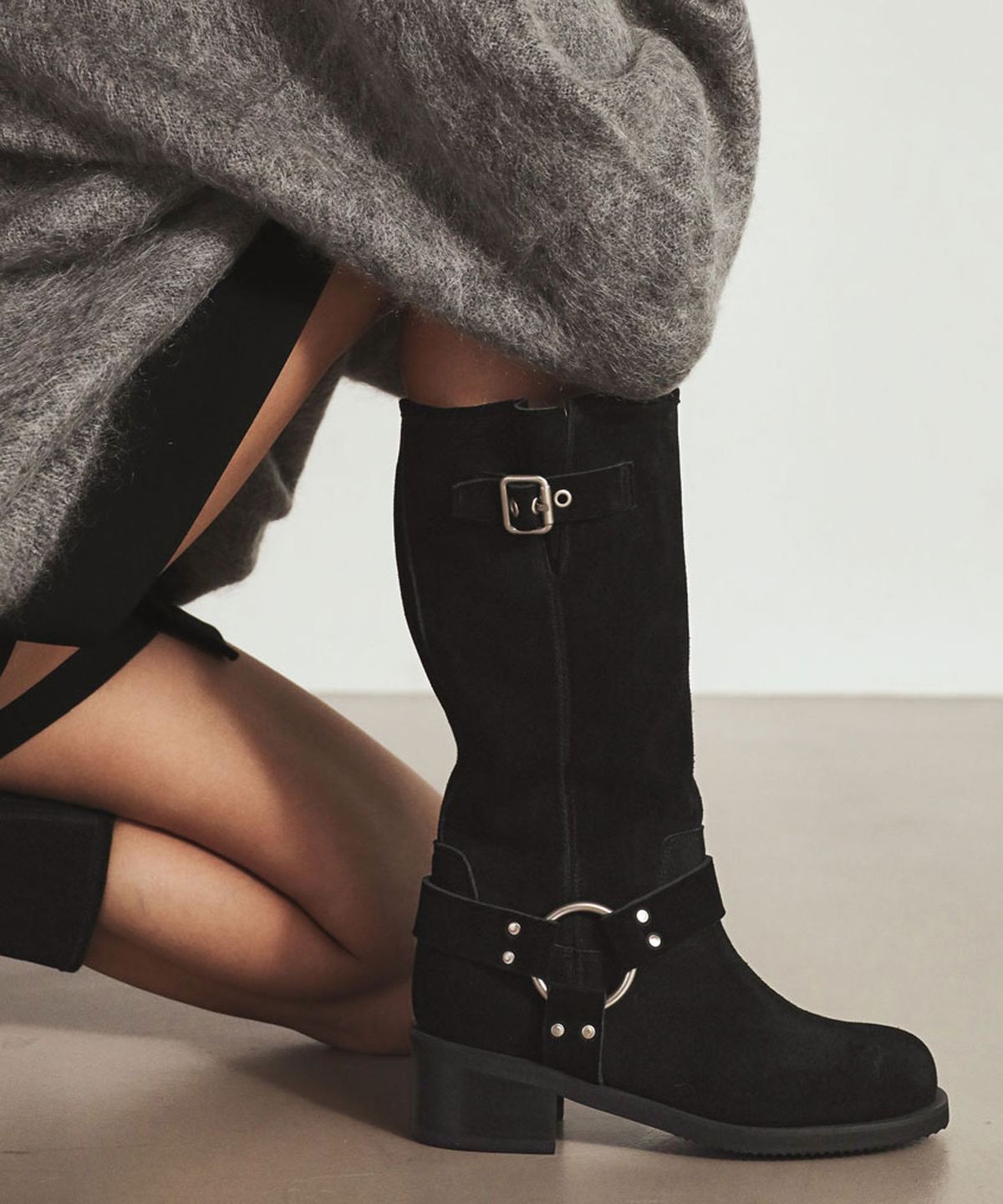 트윗비피(TWVP) 문 바이커 미들 부츠  Moon Biker Middle Boots 23S54SB