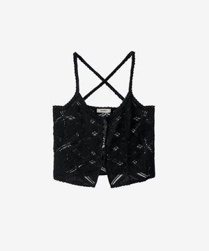 자수 탱크탑 (블랙)