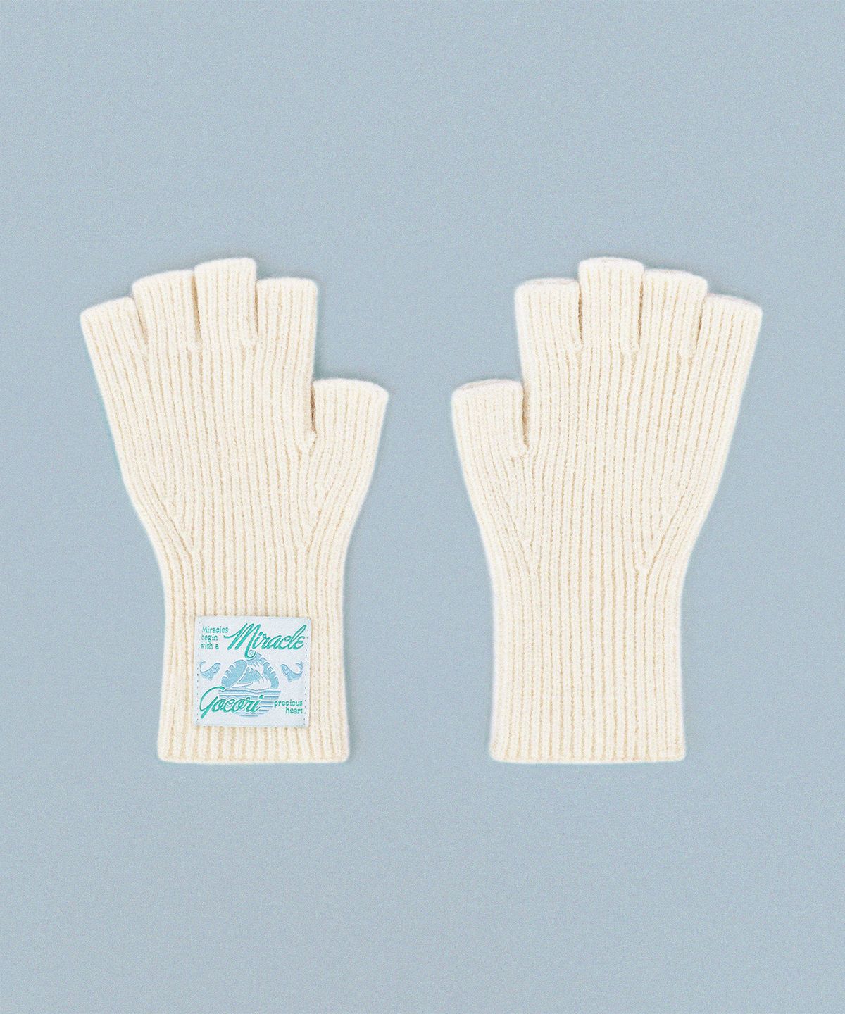 고코리(GOCORI) FINGERLESS SHORT GLOVES - IVORY 핑거리스 장갑 겨울장갑