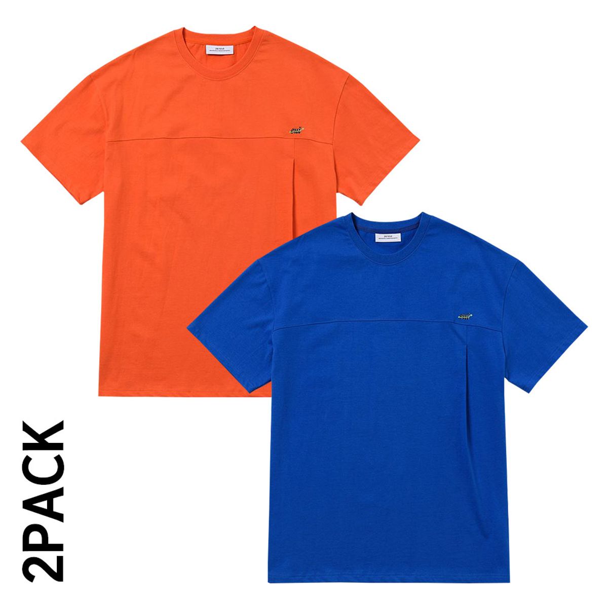 261이유아이(261EUI) ROUND ARROW T-SHIRT ORANGE/BLUE 2PACK