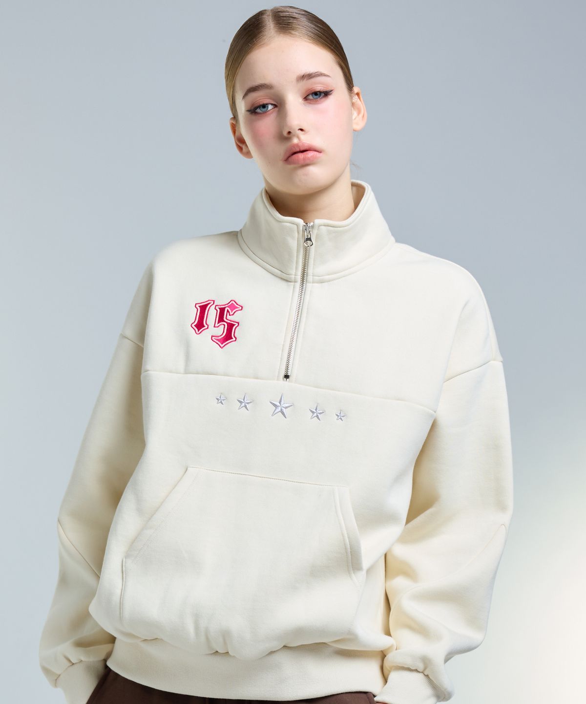 러브이즈트루(LUVISTRUE) AM HALF ZIP UP MTM(BEIGE)