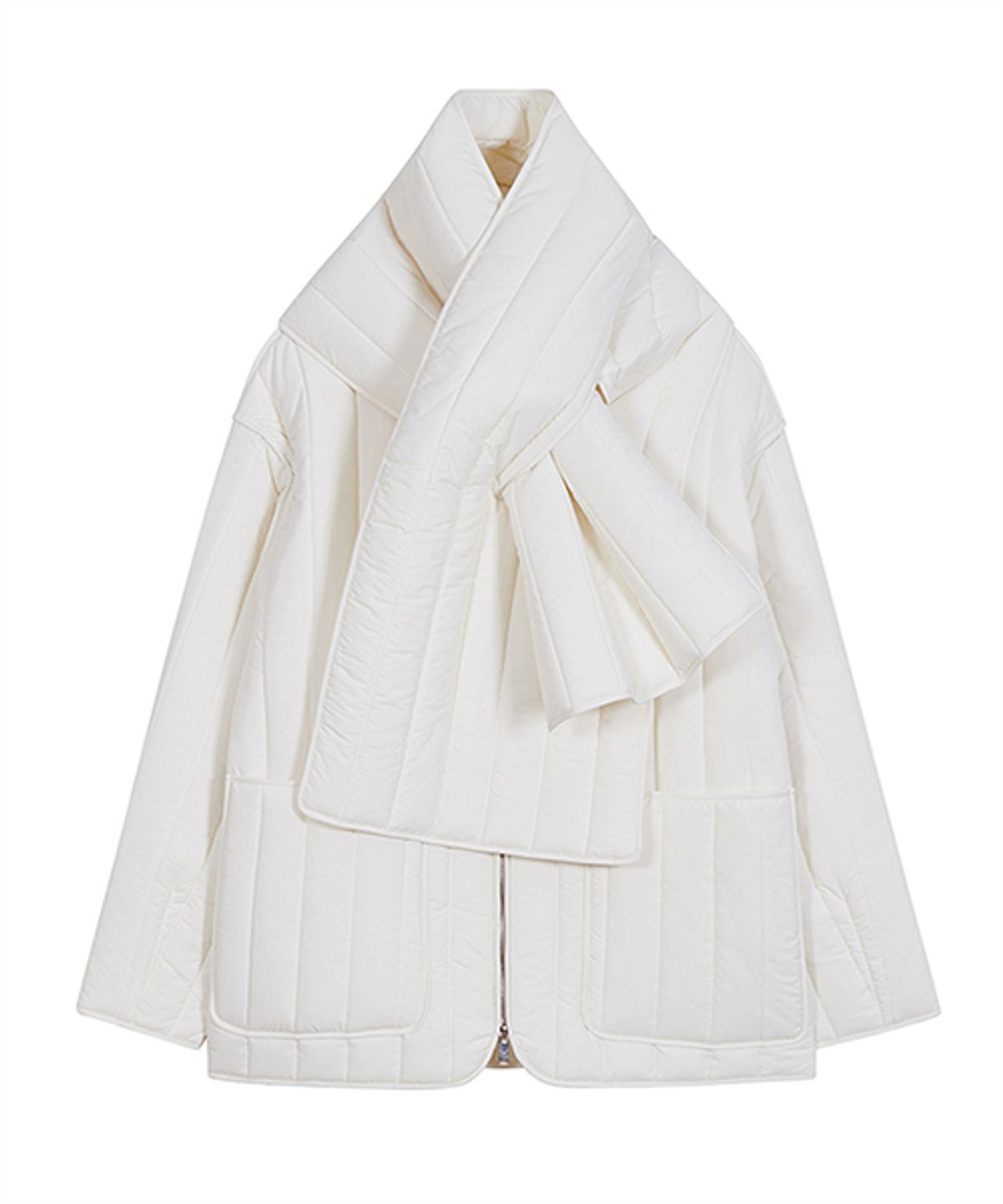 더룸(THELOOM) PADDED MUFFLER JUMPER_IVORY