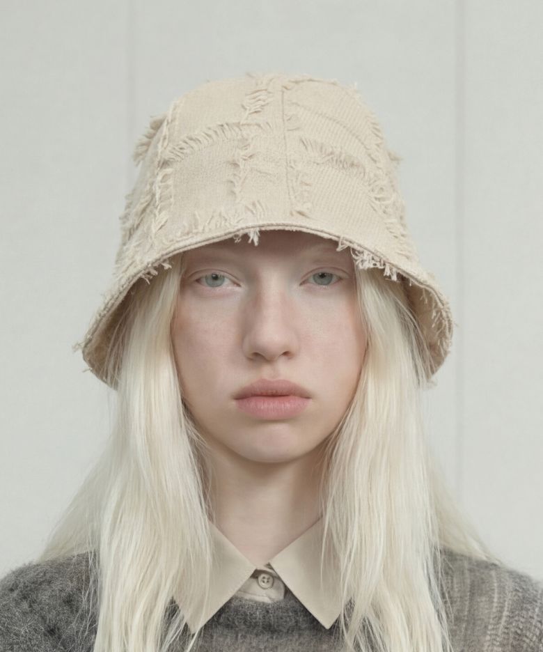 빈티지 가을 버킷햇 STAND BUCKET / BLOCK TASSLE / BEIGE