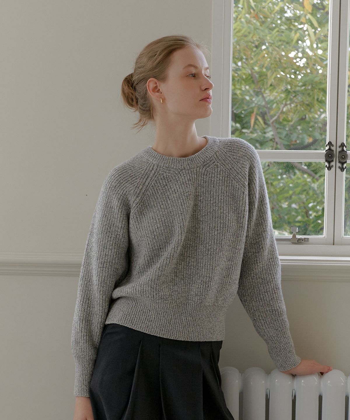 엽페(YUPPE) MIX WOOL KNIT_GRAY