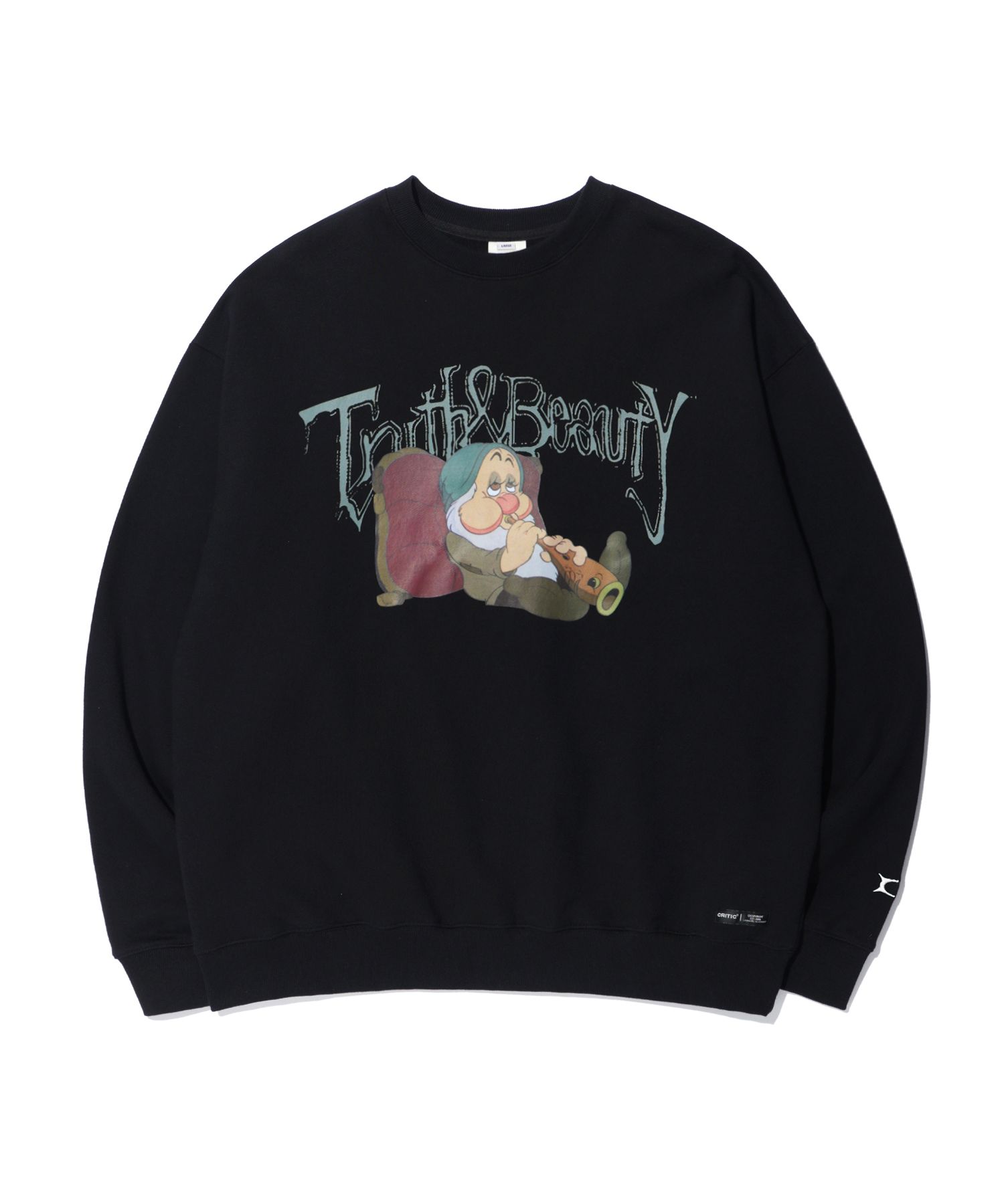 [CRITIC] WHITE THE 7 DWAFS SWEATSHIRTS BLACK/追跡付 MUSINSA | CRITIC SNOW WHITE THE 7 DWAFS SWEATSHIRTS BLACK