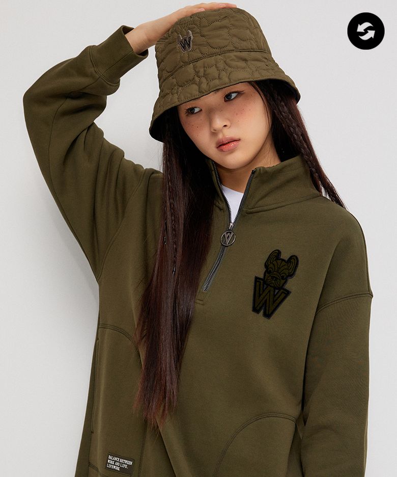 라독 퀼팅 리버시블 버킷햇