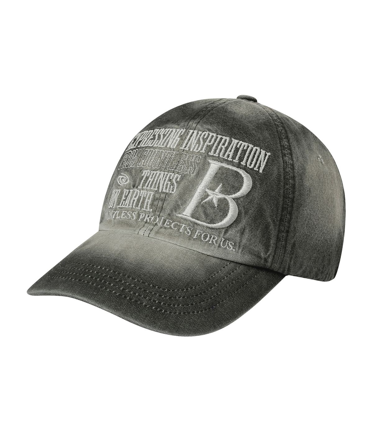 바우프(BAUF) B LOGO 데님 볼캡 [워시드 블랙]