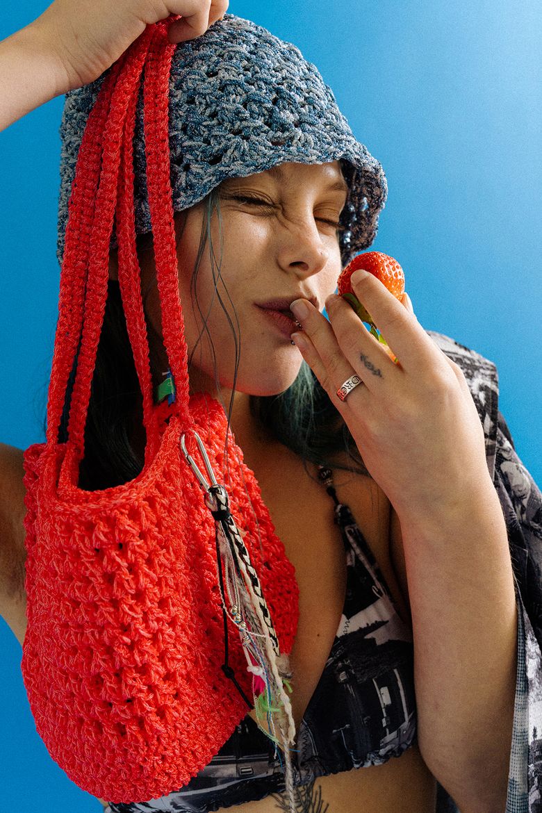 Tangled Swim Knit Bag_Red