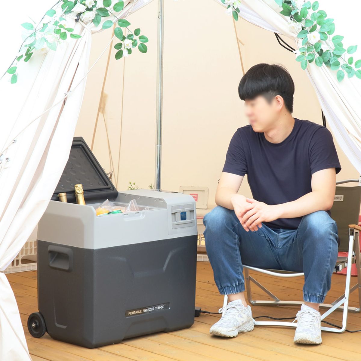 툴콘(TOOLCON) 2세대 유.무선 이동식 냉장고 50리터 TFB-50