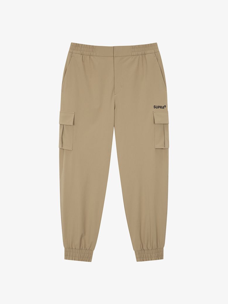 아웃도어 우븐 기모 카고 조거 팬츠(BEIGE)