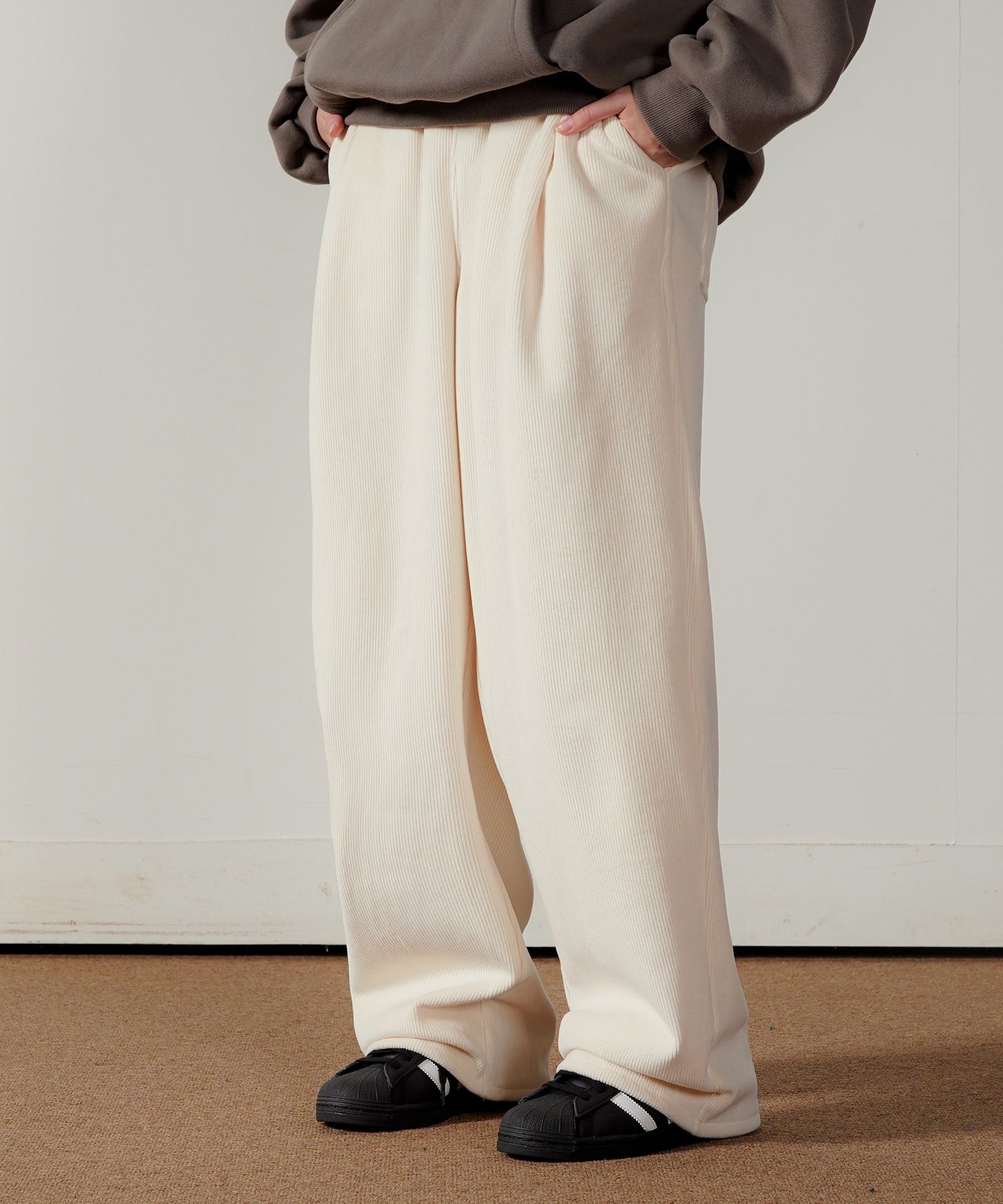 [WV PROJECT]★BUBBA CORDUROY WIDE PANTS MUSINSA | WVPROJECT Bubba Corduroy Wide Pants Black JJLP7692