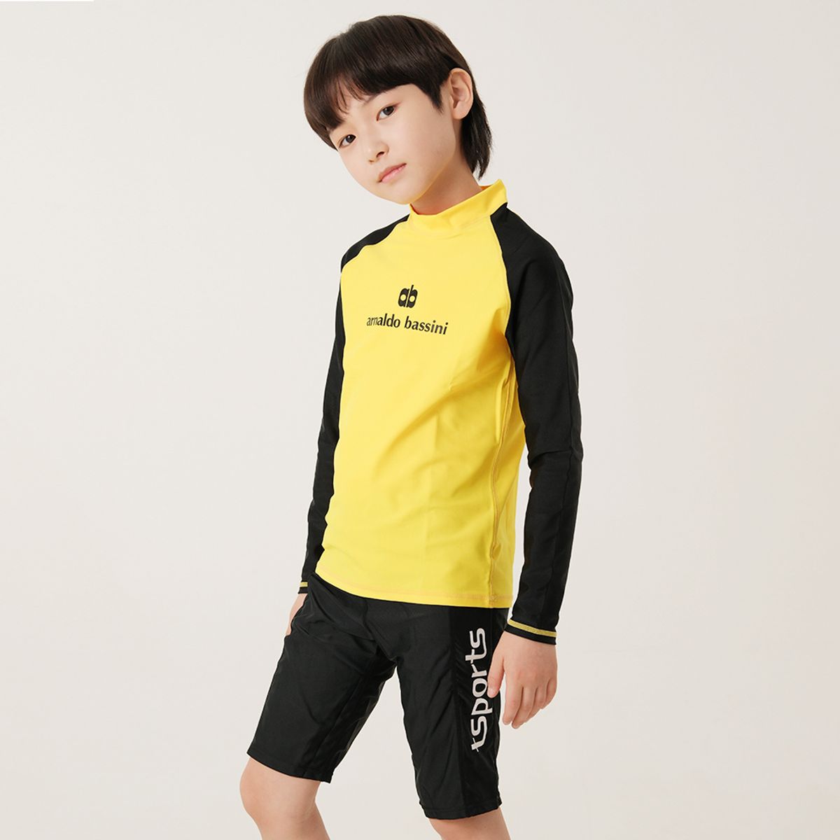 티에스스포츠(TS SPORTS) 아동수영복 긴팔 래쉬가드+5부바지 ABTK-M503(세트)