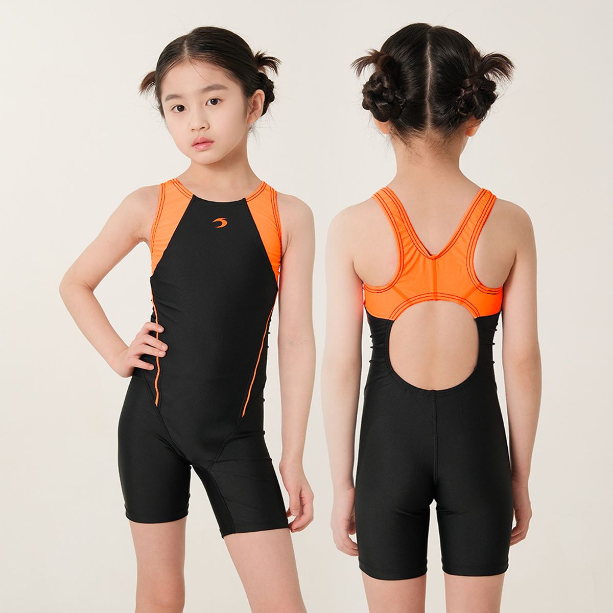 티에스스포츠(TS SPORTS) 여아동 원피스 수영복 반신 3부 M703