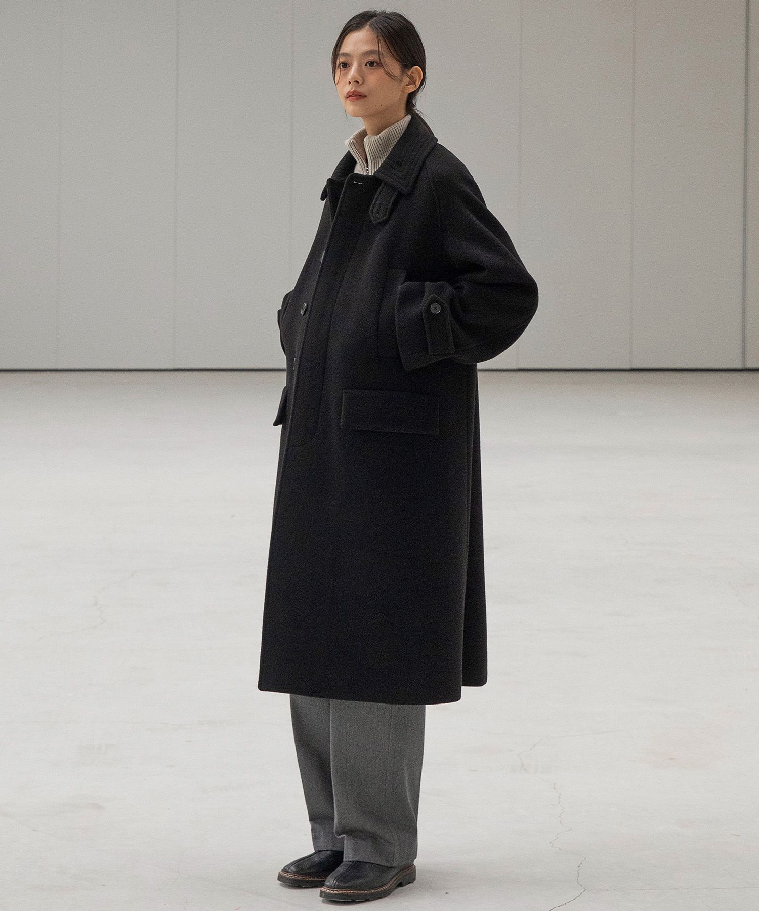 MUSINSA公式 | ANOTHER OFFICE WOMEN Women Voyager Bold Balmacaan