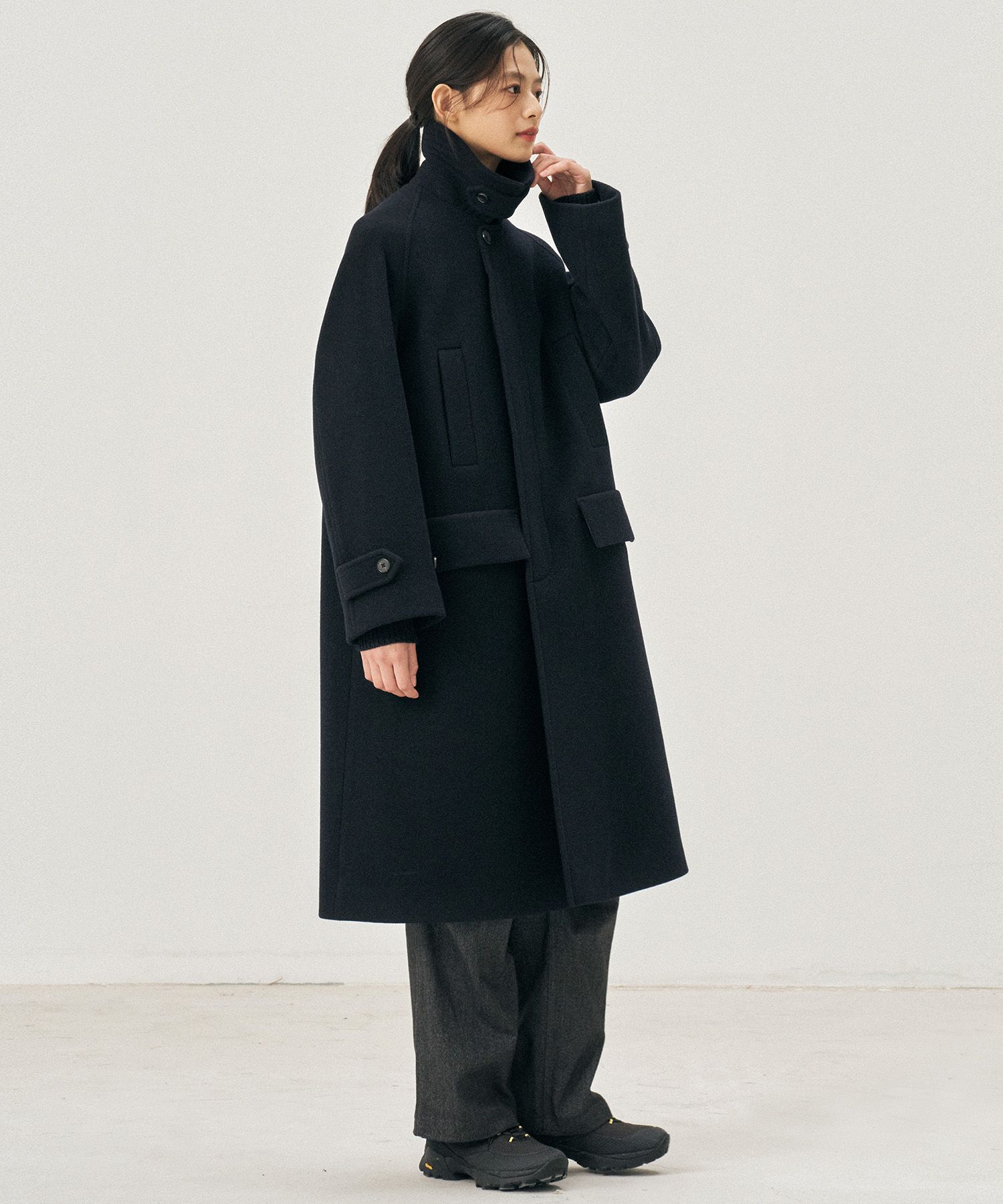 MUSINSA | ANOTHER OFFICE Women Voyager Bold Balmacaan Coat