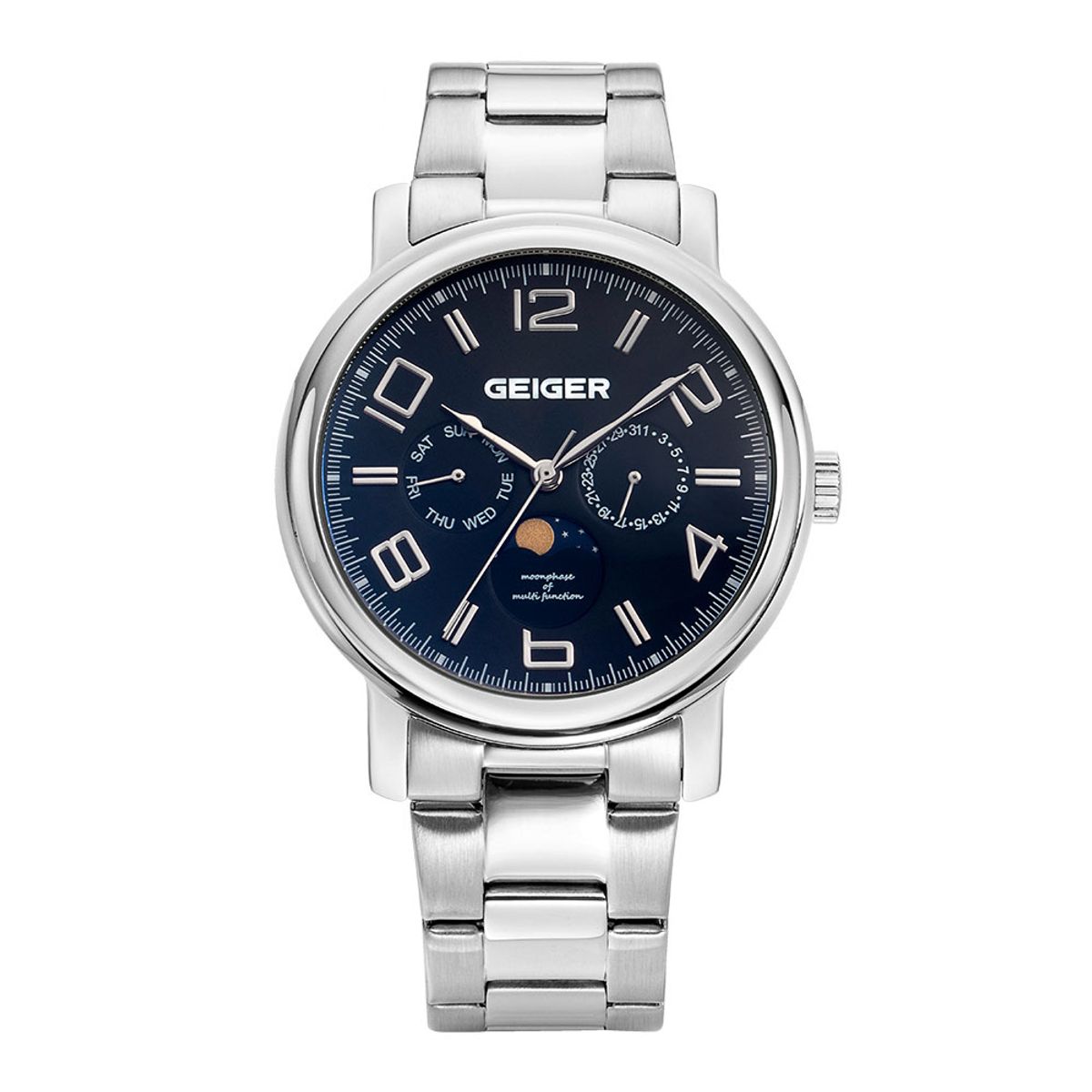 가이거(GEIGER) GE8026BS_M 남성 문페이즈 메탈시계