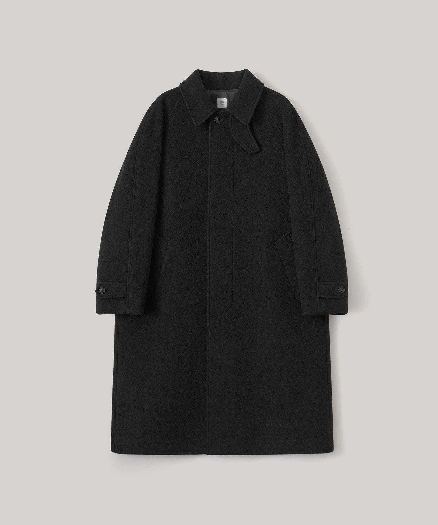 MUSINSA公式 | ANOTHER OFFICE Legacy Balmacaan Coat (Black)