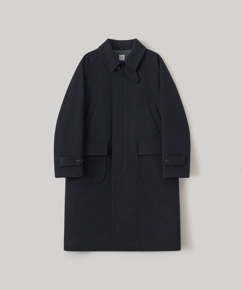 Voyager Balmacaan Coat (Dark Navy)